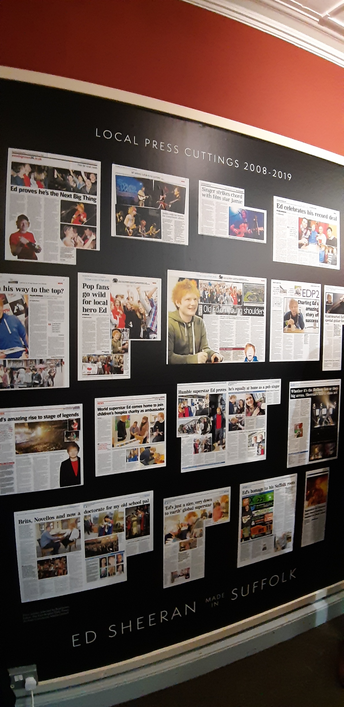 ed sheeran made in suffolk exhibition